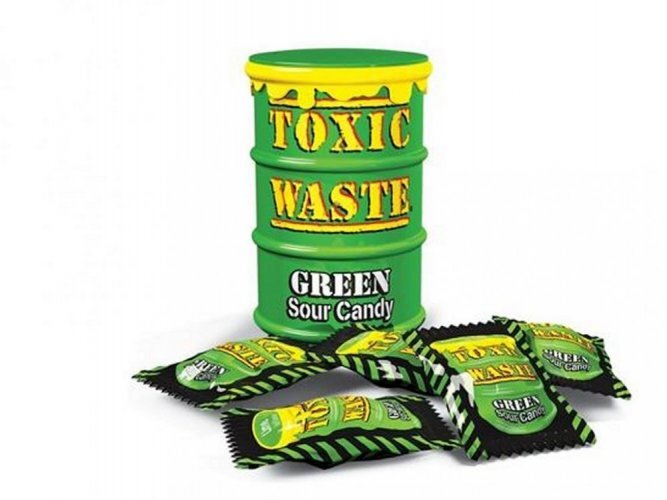 Toxic Waste Green Sour Candy 42g